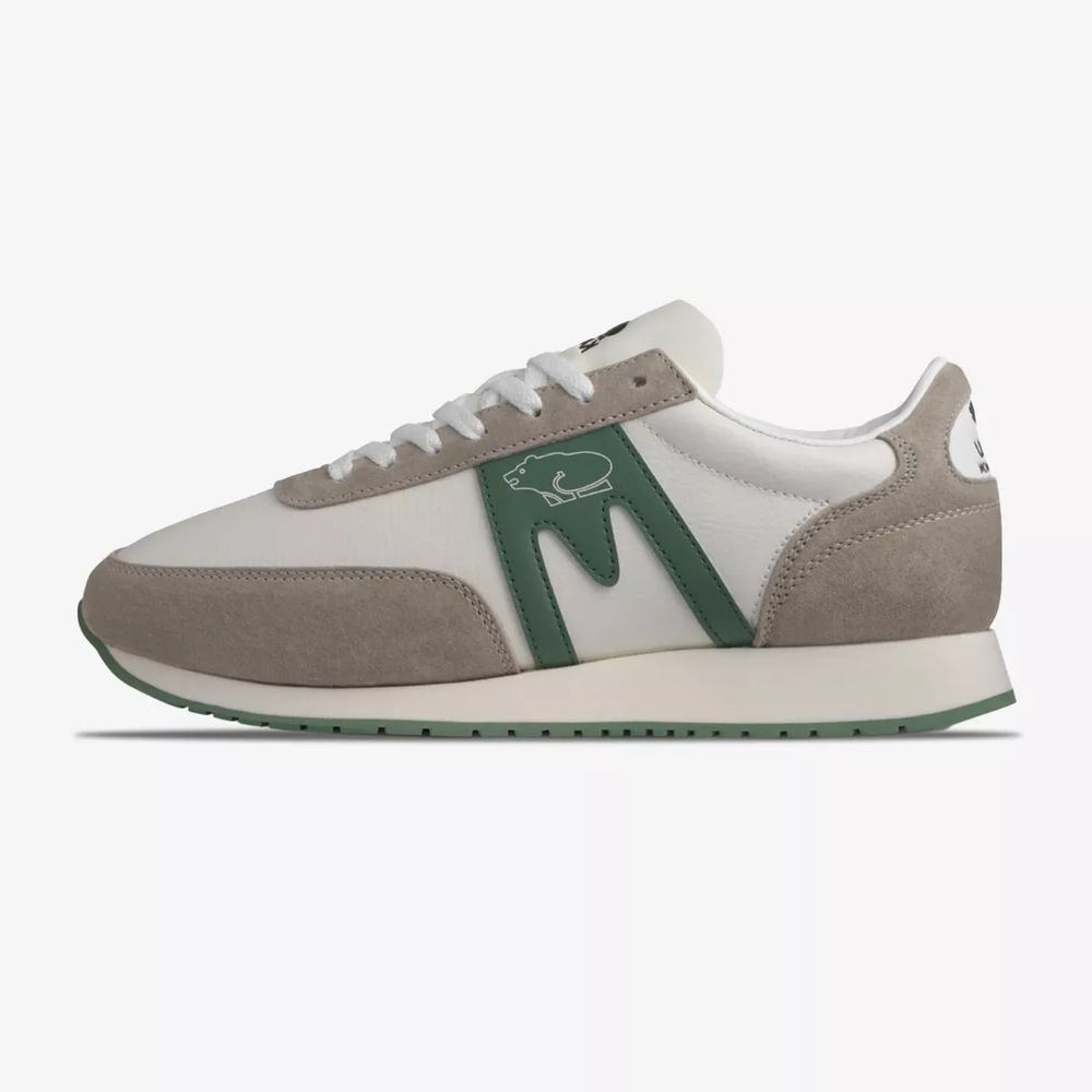 White and Green Sneakers